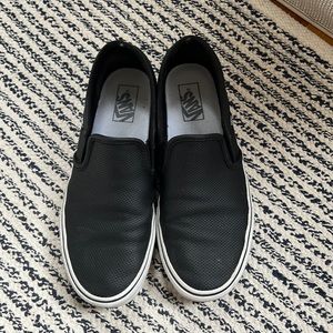 Vans Black Slip On Sneakers